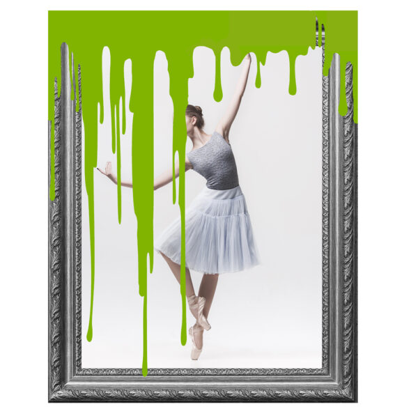 רקדנית בלט ירוק לבן
